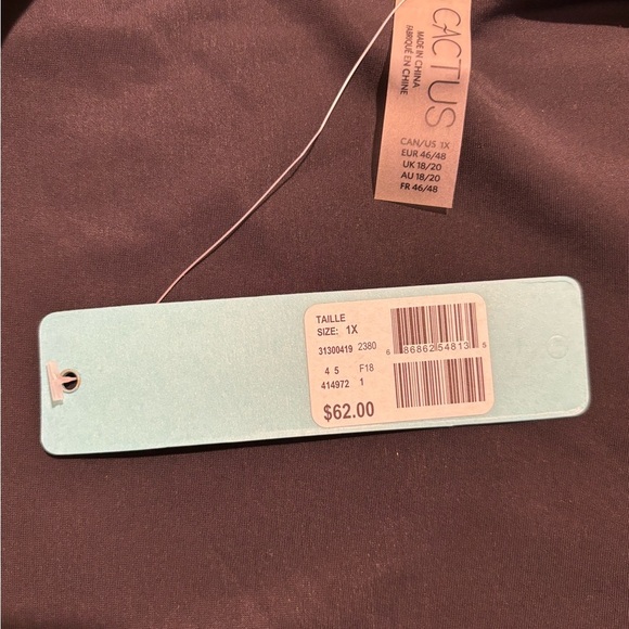 CACTUS Sz 1X  Stretch Jersey Sheen Elasticized Waist Beach Skirt NEW WITH TAG - Picture 5 of 5